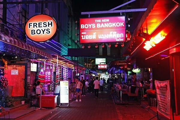 Neon signs of Soi Twilight in Bangkok, Thailand