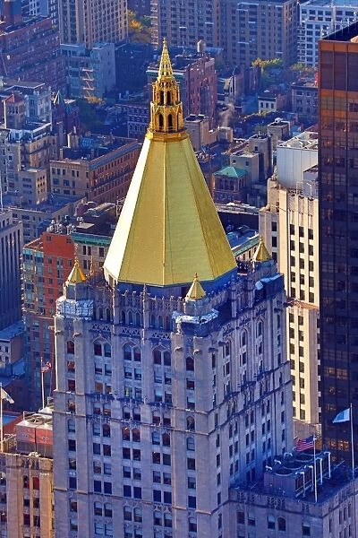 New York Life Building gold topped tower, New York. America