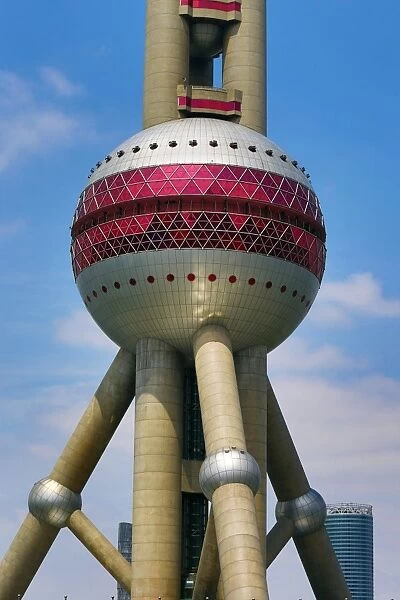 The Oriental Pearl TV Tower in Pudong, Shanghai, China