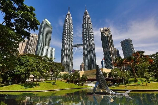 Petronas Twin Towers at KLCC in Kuala Lumpur, Malaysia
