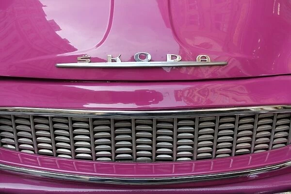 Purple Skoda motor car