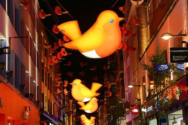 Regent Street and Carnaby Street Christmas Lights switched on, London, England