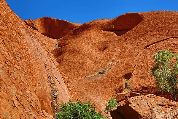Rock formations on the Mala Walk at Uluru, Ayers Rock, Uluru-Kata Tjuta National Park