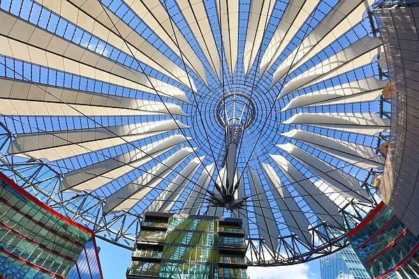 Roof of the Sony Centre in Potsdamer Platz in Berlin, Germany