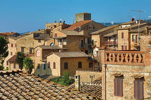 Rooftops of the city of San Gimignano, Tuscany, Italy