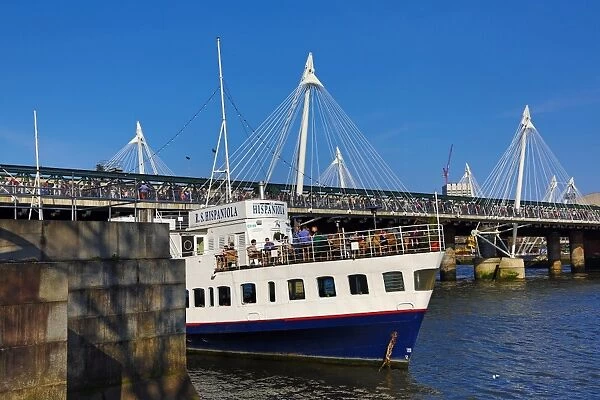 R.S Hispaniola restaurant ship on the River Thames in London, England