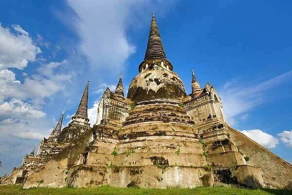 Ruins of the chedis of Wat Phra Si Sanphet Temple, Ayutthaya, Thailand
