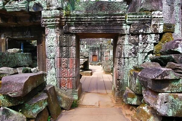 Ruins at Ta Prohm Temple, Angkor, Siem Reap, Cambodia