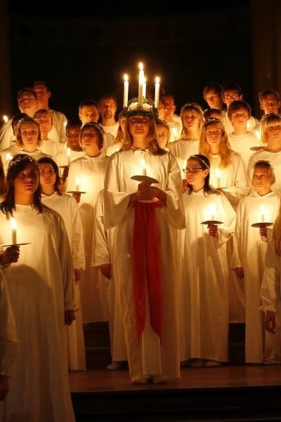 Sankta Lucia candlelight service by the Swedish church in Westminster Cathedral