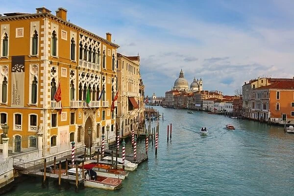 Santa Maria Della Salute and the Grand Canal in Venice, Italy