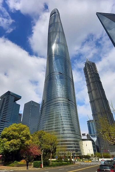 The Shanghai Central Tower skyscraper building in Luijiazui, Pudong, Shanghai, China