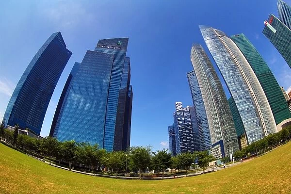 Singapore city skyline skyscrapers and office blocks, Republic of Singapore