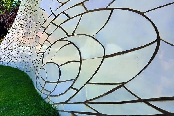 Spiral ceramic art installation in the Parc de L Estacio del Nord park in Barcelona, Spain