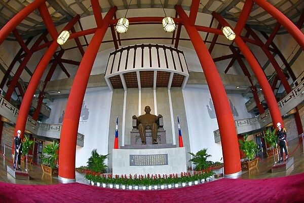 Statue of Dr. Sun Yat-sen inside the Sun Yat-sen Memorial Hall, Taipei, Taiwan