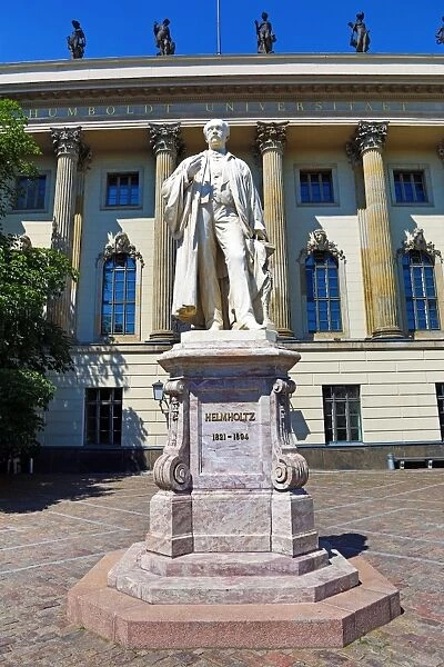 Statue of Hermann von Helmholtz in front of the Humboldt University in Berlin, Germany