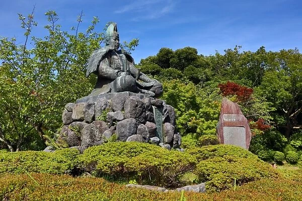 Statue of Minamoto no Yoritomo, at Genjiyama Park, Kamakura near Tokyo, Japan