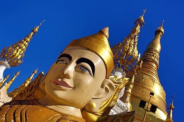 Statue at the Shwedagon Pagoda, Yangon, Myanmar