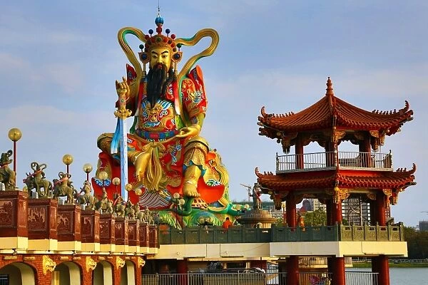 Statue of the Taoist god Xuan Tian Shang Di, North Pole Pavilion, Lotus Pond, Kaohsiung