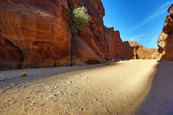The Street of Facades in the rock city of Petra, Jordan