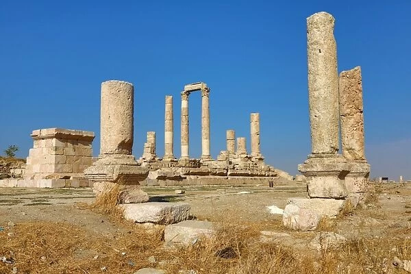 The Temple of Hercules in the Amman Citadel, Jabal Al-Qala, Amman, Jordan