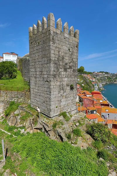 Tower and city ramparts of the Ferdinand Walls, Porto, Portugal