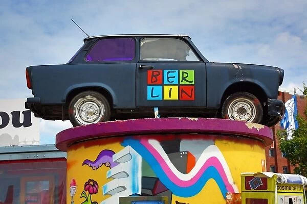 Trabant car advertising Berlin, Germany