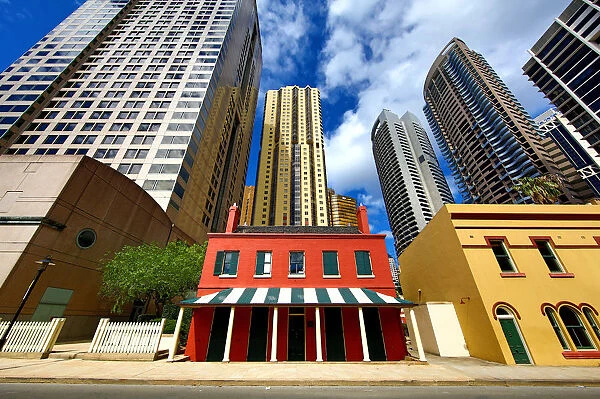 Traditional old buildings and skyscrapers, Sydney, New South Wales, Australia