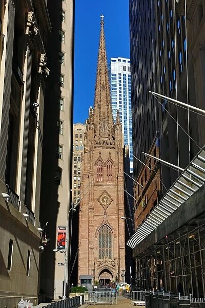 Trinity Church on Wall Street, New York. America