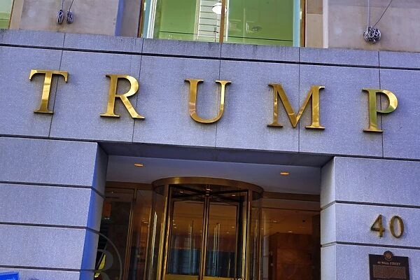 The Trump Building on Wall Street, New York. America