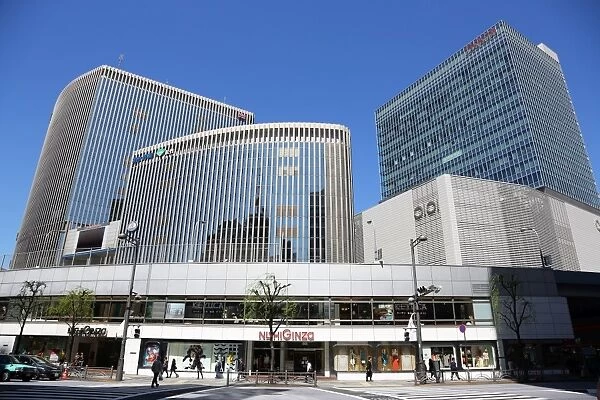 View of architecture and buildings in Ginza, Tokyo, Japan