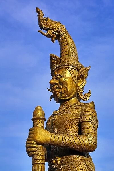 Warrior statue at Wat That Foun Temple, Vientiane, Laos