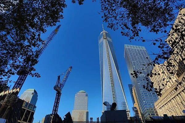 One World Trade Center ( 1 WTC ) building in the new World Trade Centre Complex, New York. America