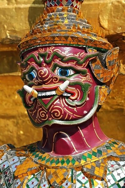 Yaksha Demon Statue at Wat Phra Kaew Temple complex Bangkok, Thailand