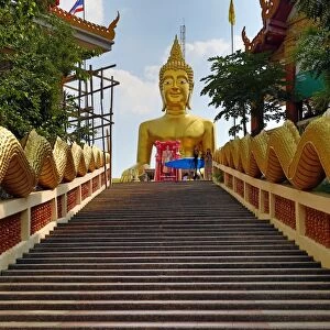 Big Buddha statue at Wat Khao Phra Bat in Pattaya, Thailand