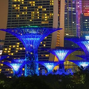 Blue Supertree Grove, Gardens by the Bay, Singapore, Republic