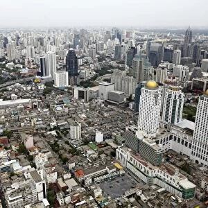 Buildings of the Bangkok city skyline, Thailand