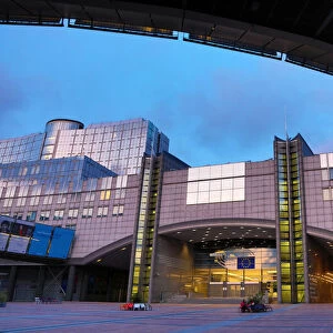 Buildings of the European Parliament Complex at the Espace Leopold, Brussels, Belgium
