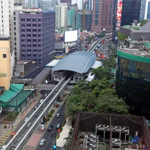 Bukit Bintang monorail station in Kuala Lumpur, Malaysia