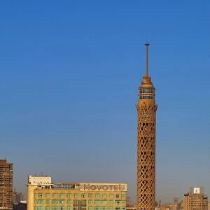 The Cairo Tower on Gezira Island in Cairo, Egypt