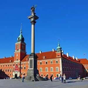 Castle Square with Sigismunds (Zygmund s) Column and the Royal Castle in Warsaw