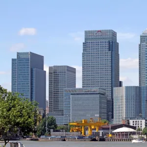 City of London skyline of the Central Business District, Central Business District of Canary Wharf, London