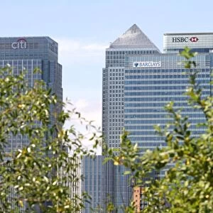 City of London skyline of the Central Business District, Central Business District of Canary Wharf, London