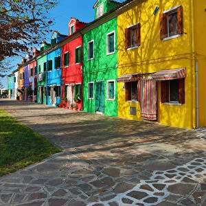 Colourful houses on the island of Burano, Venice, Italy