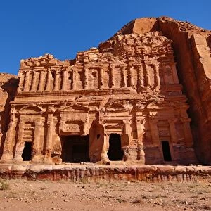 The Corinthian Tomb of the Royal Tombs in the rock city of Petra, Jordan
