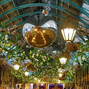 Covent Garden Mistletoe Christmas decorations and lights, London
