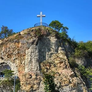 Cross Monument on Gellert Hill in Budapest, Hungary