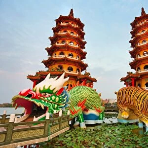Dragon and Tiger Pagodas, Lotus Pond, Kaohsiung, Taiwan