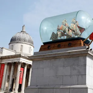 Fourth plinth ship in a bottle, London