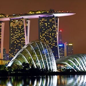 Gardens by the Bay and Marina Bay Sands Hotel, Singapore