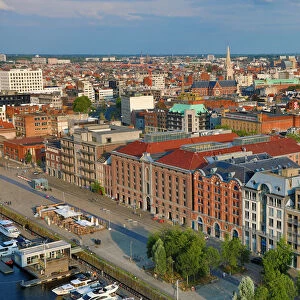 General city skyline view of Antwerp, Belgium